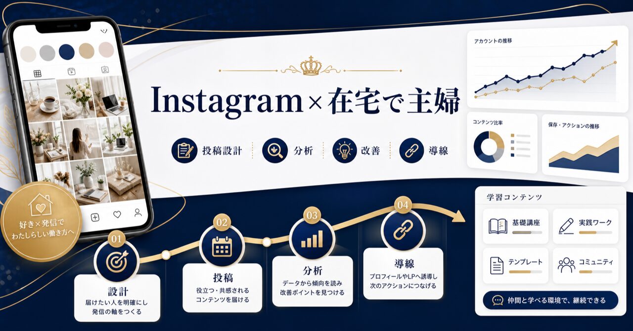 Instagram×在宅で主婦が月10万円を稼ぐ完全ロードマップ｜未経験から始める方法のアイキャッチ
