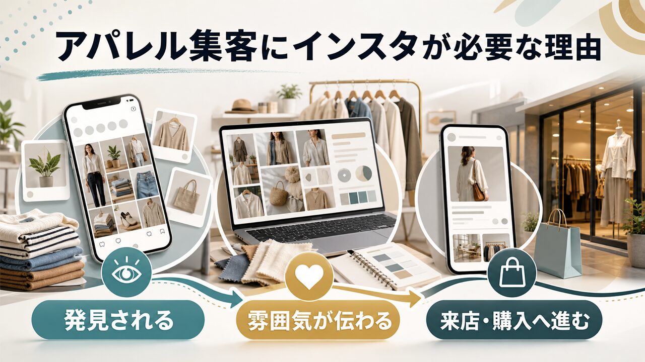 アパレルの集客にインスタの活用が求められる理由の図解