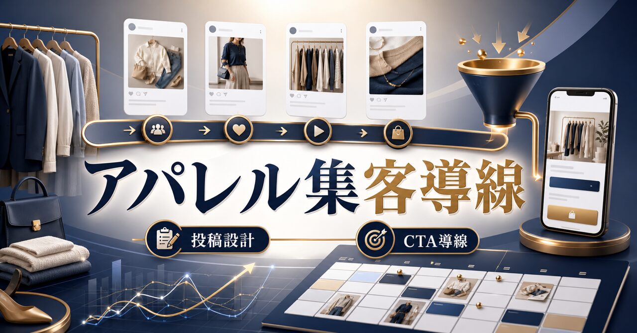 【完全無料】インスタでアパレル集客を成功させる！売れる導線と成功事例をプロが紹介のアイキャッチ
