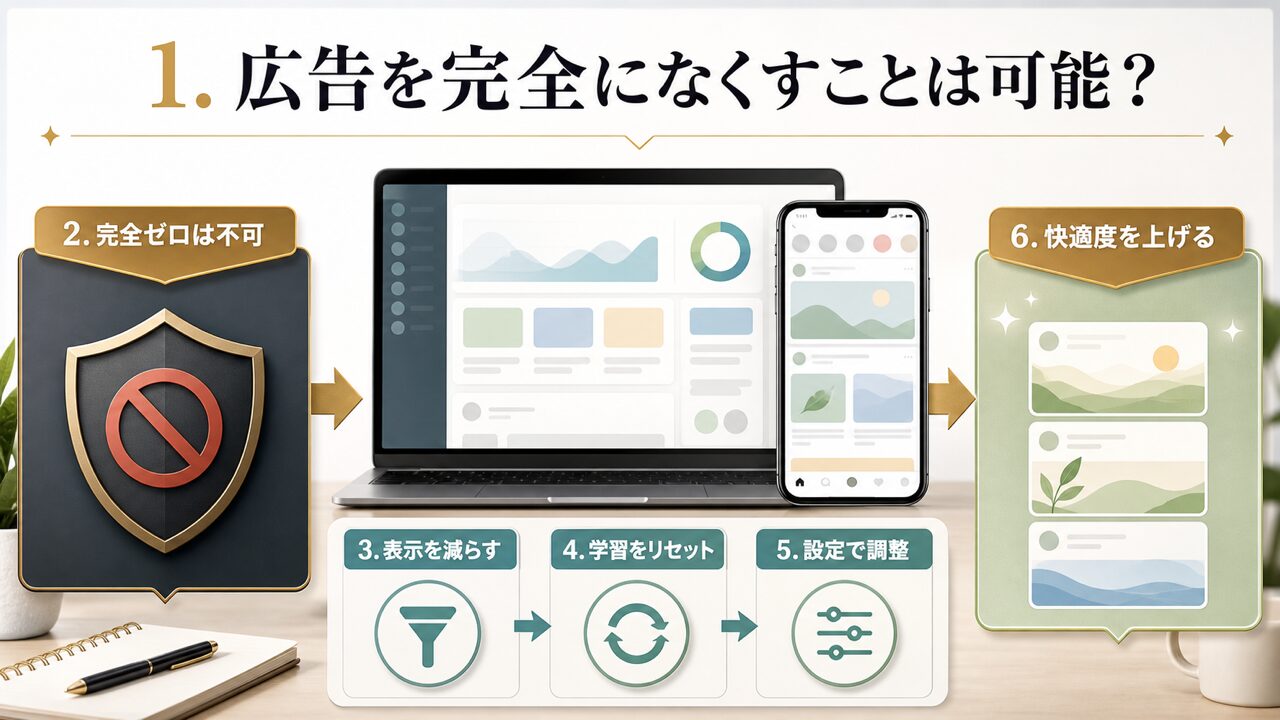 「広告を完全になくす」ことは可能なのか？プロが語る残酷な真実の図解