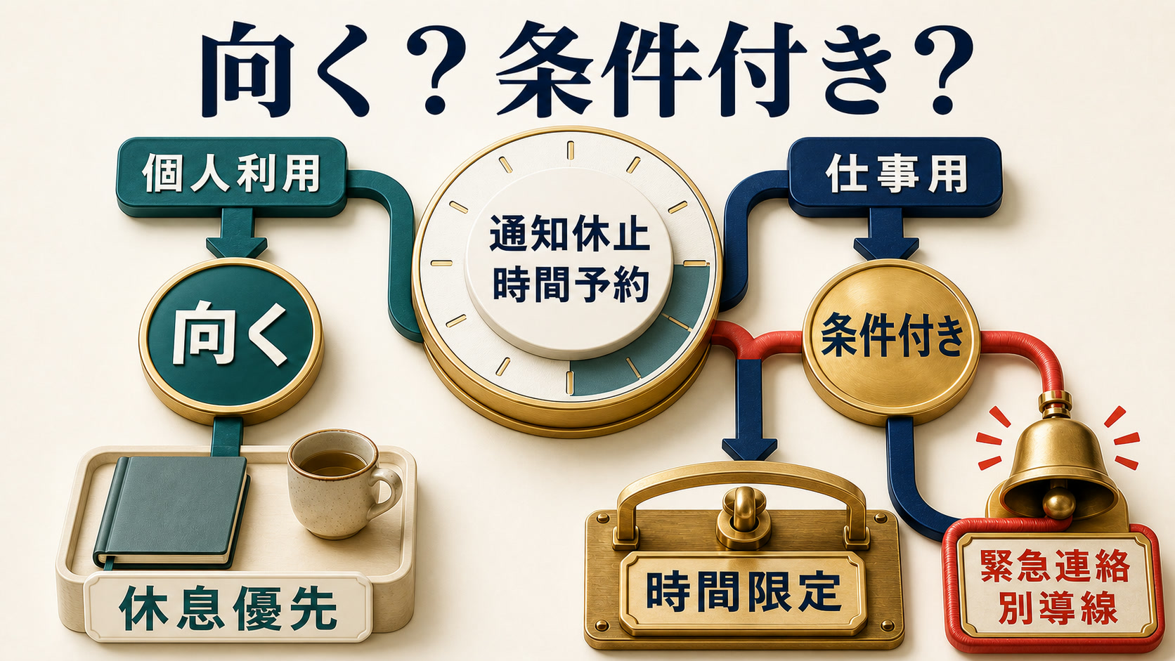 スリープモードが向いている人・向かない人の図解