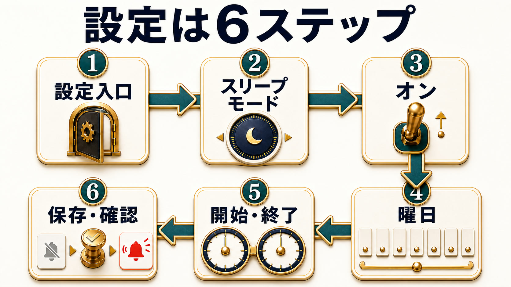 スリープモードの設定方法【スマホでの手順】の図解