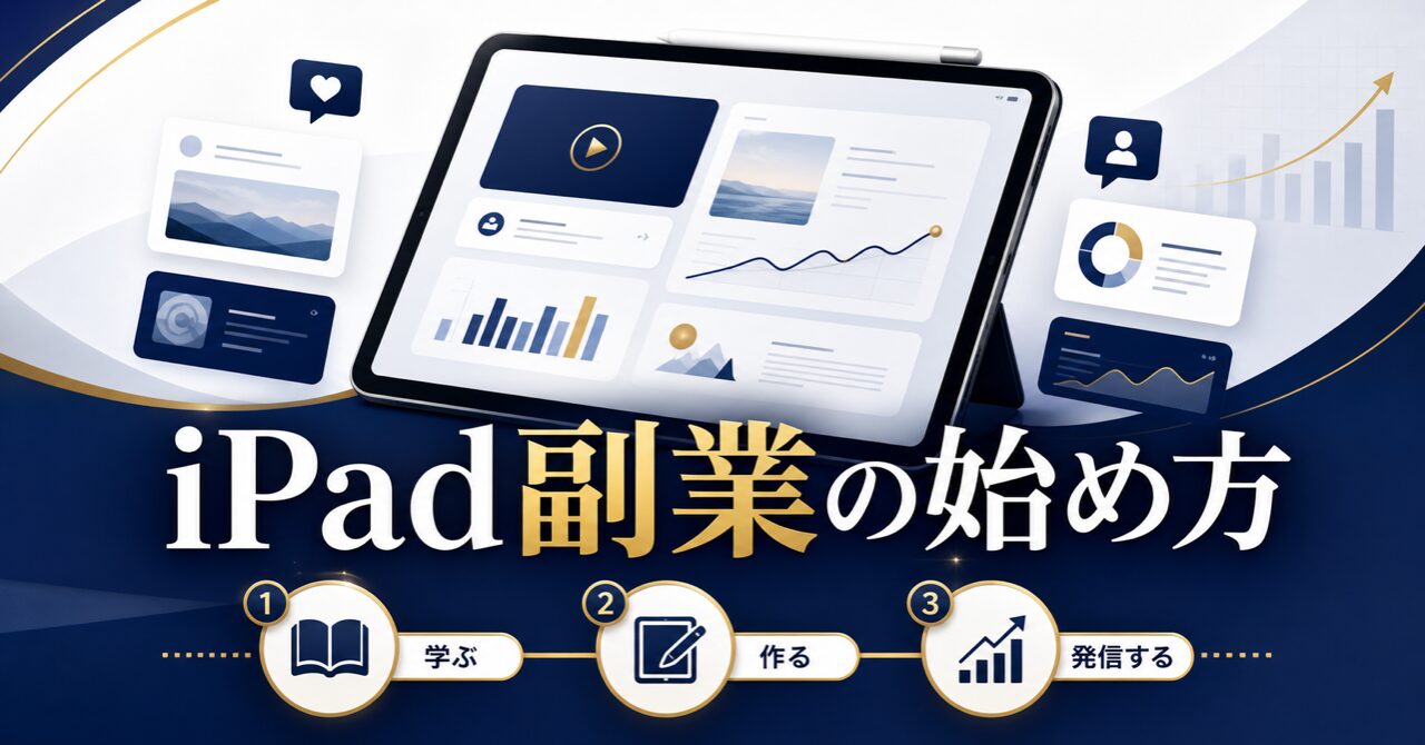 iPadでできる副業を徹底解説｜初心者でも始めやすい仕事と稼ぐコツのアイキャッチ