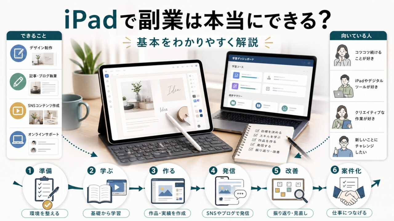 iPadで副業は本当にできる？基本をわかりやすく解説の図解