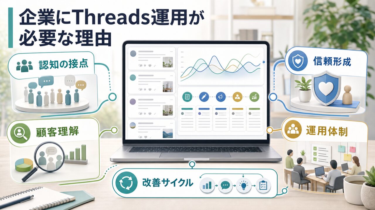 企業にとってThreads運用が不可欠な戦略的理由の図解