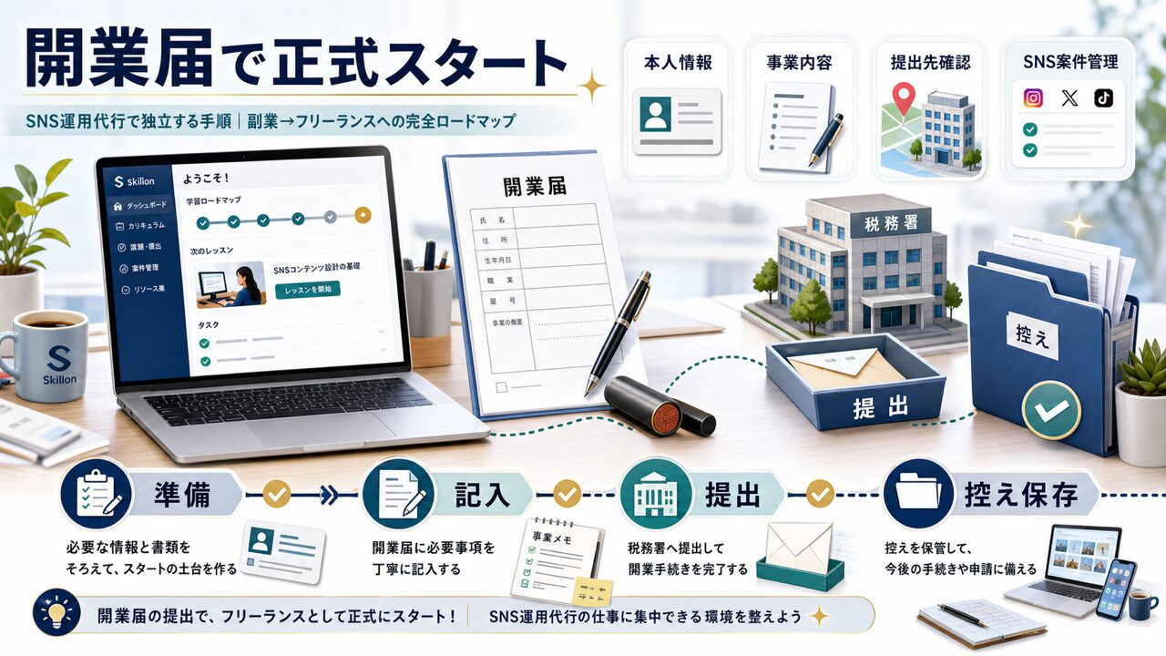 開業届の出し方と注意点の図解