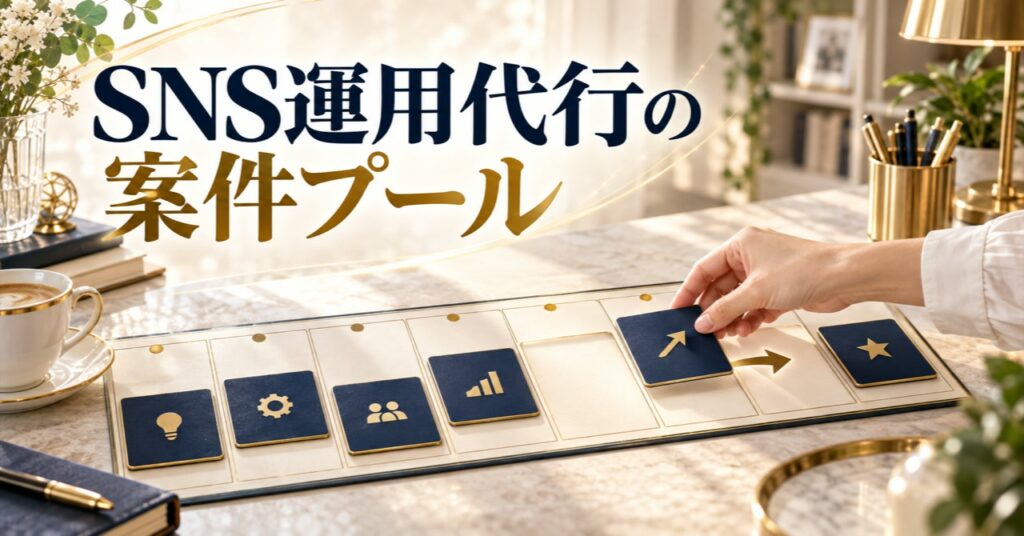 SNS運用代行の案件プールの作り方|在宅で受注を途切れさせない仕組み